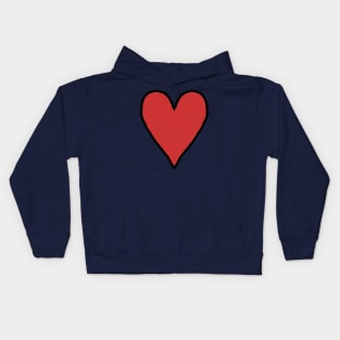 Red Heart Love for Valentines Day Graphic Kids Hoodie